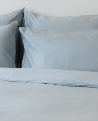 Duvet Cover Egyptian Cotton Sateen 400TC | Misty Blue | Outlet Egyptian cotton duvet cover
