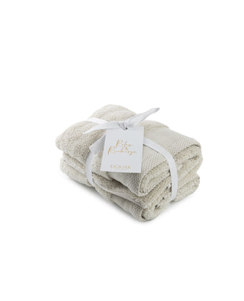 DOUXE Guest Towel - 40x60 cm - Zero Twist (2 pcs) - Pebble Beach
