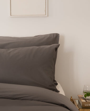 Pillowcase Egyptian Cotton Sateen 400TC | Stormy Grey Pillowcase Egyptian Cotton Sateen 400TC | Stormy Grey