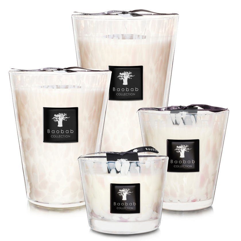 Scented Candle White Pearls Baobab