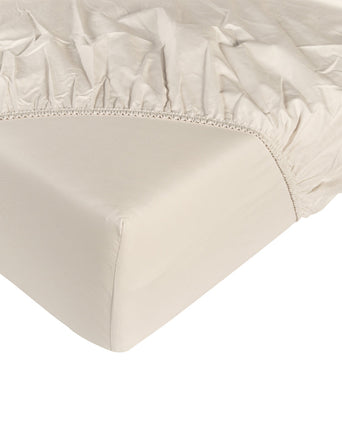 Egyptian cotton fitted sheet | Satin 400TC | Cream