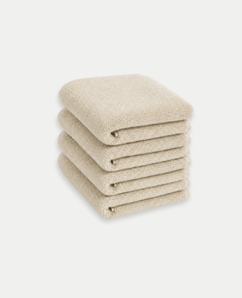 Guest towel zero-twist cotton 30x30 cm (4 pcs) | Pebble Beach