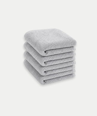 Guest towel zero-twist cotton 30x30 cm (4 pcs) | Silver Grey