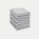 Guest towel zero-twist cotton 30x30 cm (4 pcs) | Silver Grey