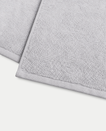 Guest towel zero-twist cotton 30x30 cm (4 pcs) | Silver Grey