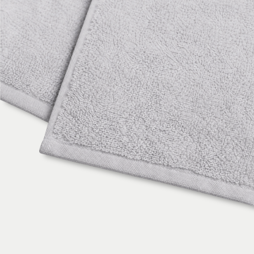 Guest towel zero-twist cotton 30x30 cm (4 pcs) | Silver Grey
