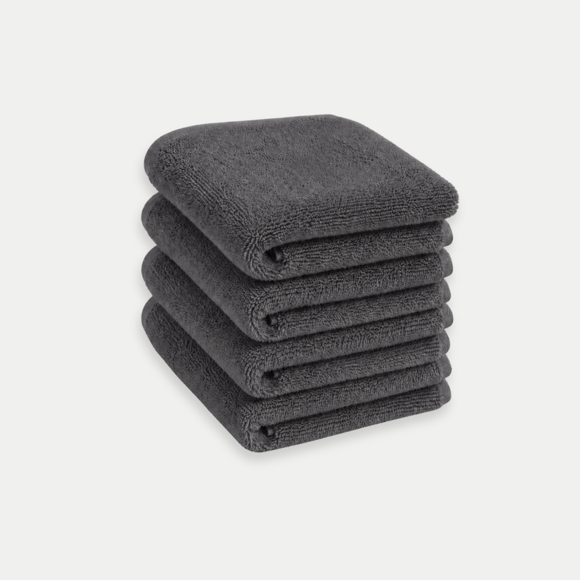 Guest towel zero-twist cotton 30x30 cm (4 pcs) | Anthracite