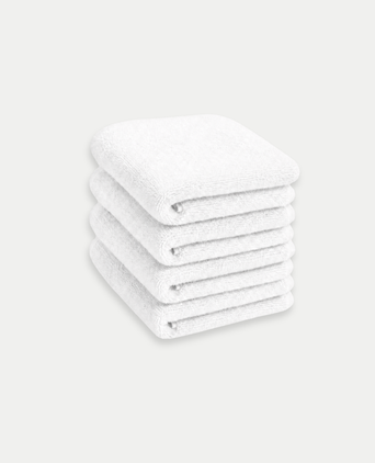 Guest towel zero-twist cotton 30x30 cm (4 pcs) | White