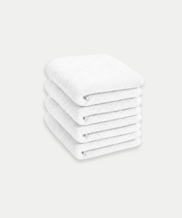 Guest towel zero-twist cotton 30x30 cm (4 pcs) | White