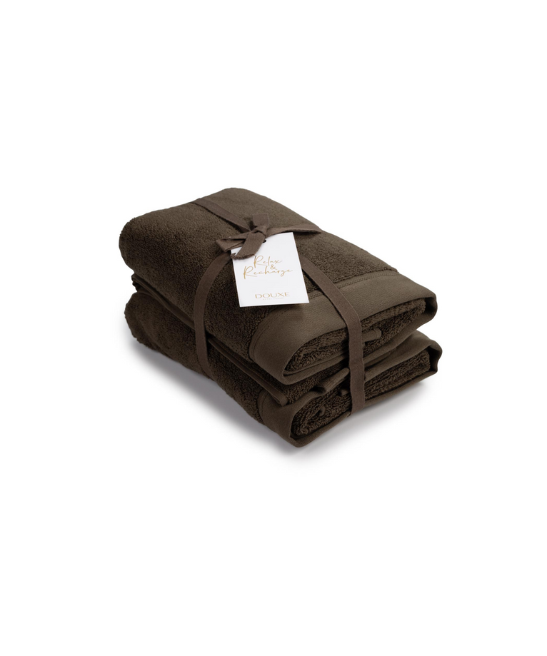 Classic Towel - 50x100 cm - Zero Twist (2 pcs) - Chocolate