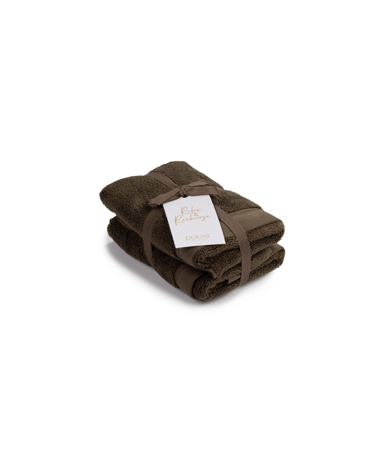 Classic Towel - 40x60 cm - Zero Twist (2 pcs) - Chocolate