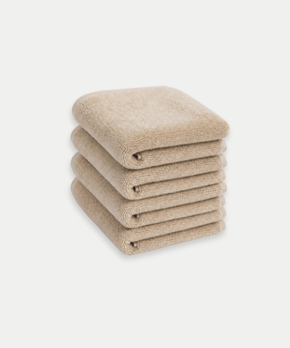 Guest towel zero-twist cotton 30x30 cm (4 pcs) | Latte