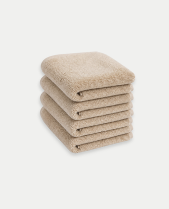 Guest towel zero-twist cotton 30x30 cm (4 pcs) | Latte