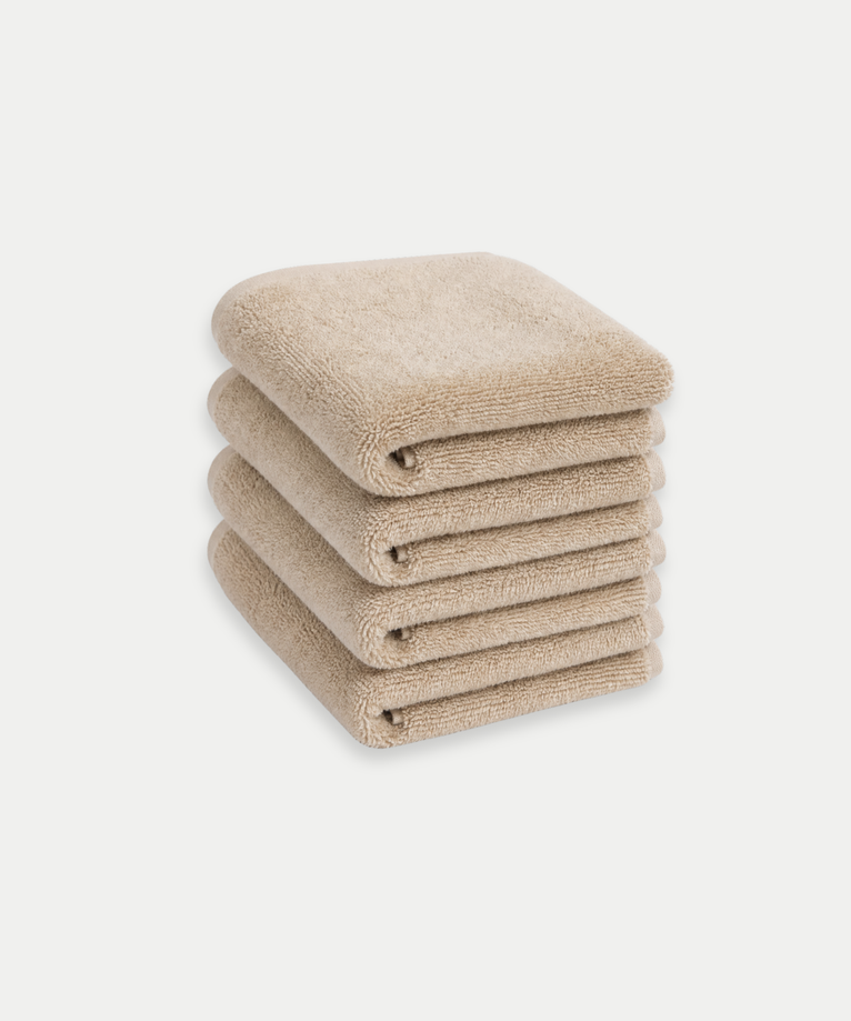 Guest towel zero-twist cotton 30x30 cm (4 pcs) | Latte