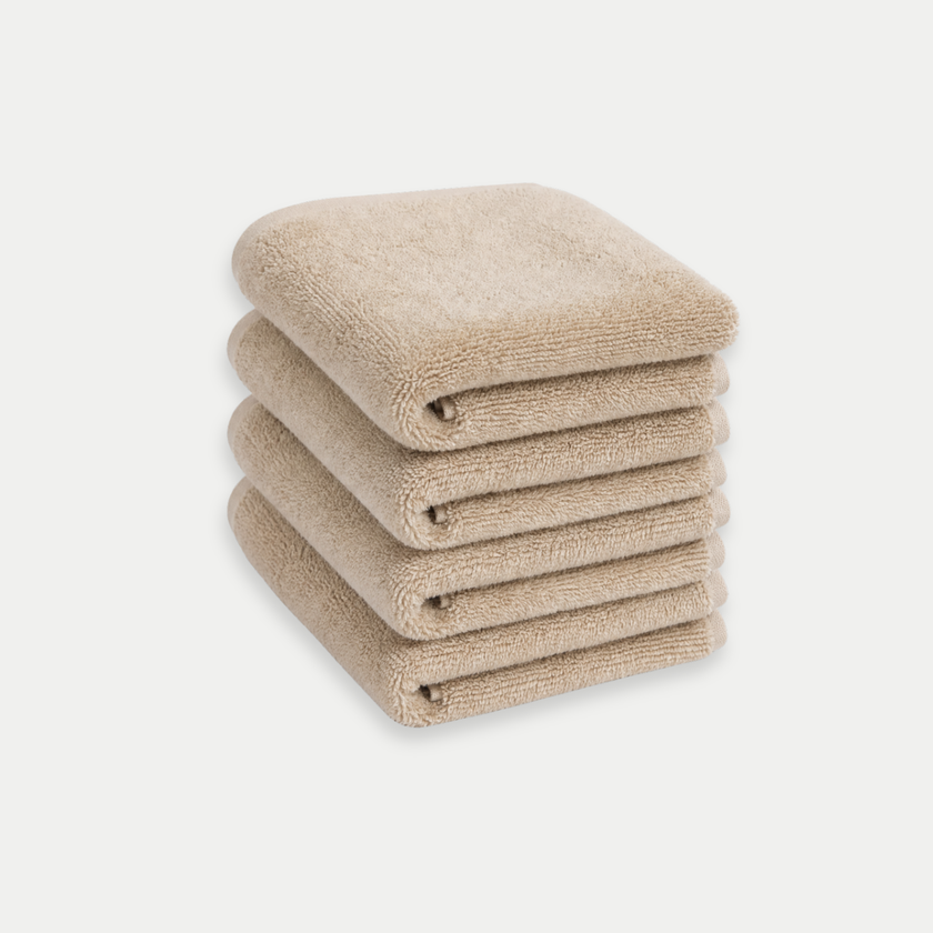 Guest towel zero-twist cotton 30x30 cm (4 pcs) | Latte