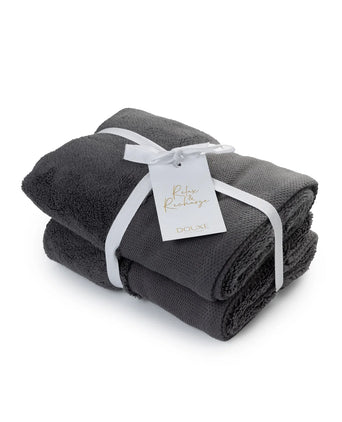 Towel zero-twist cotton 50x100 cm (4 pcs.) | Anthracite