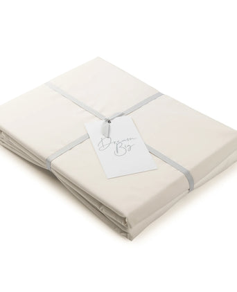 Duvet Cover Set Egyptian Cotton Percal 400 TC | Chalk White