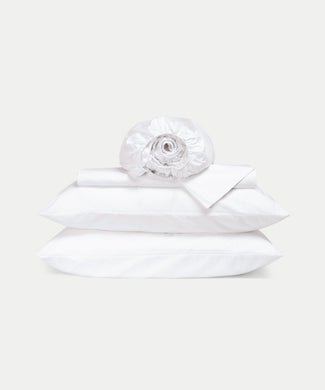 Duvet Cover Set & Fitted Sheet Percale | White