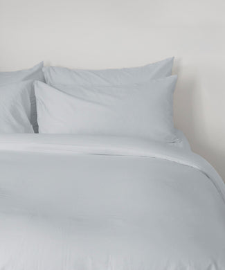 Duvet Cover Set Egyptian Cotton Percale 400 TC | Pastel Blue