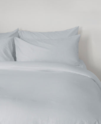 Duvet Cover Set Egyptian Cotton Percale 400 TC | Pastel Blue