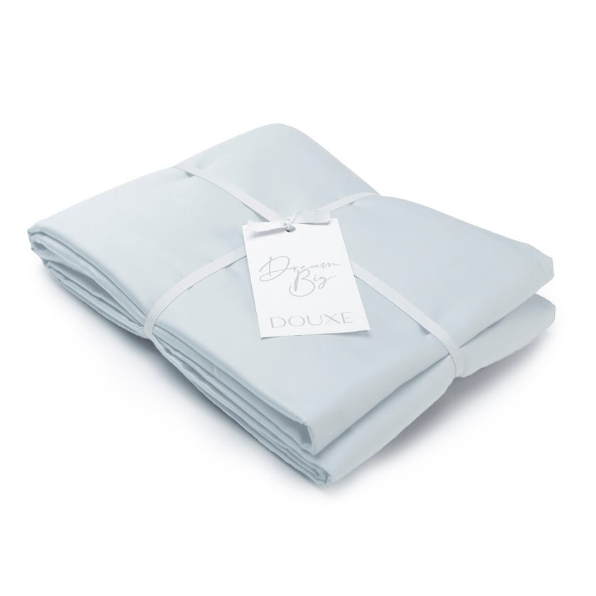 Duvet Cover Set Egyptian Cotton Sateen 400 TC | Pastel Blue