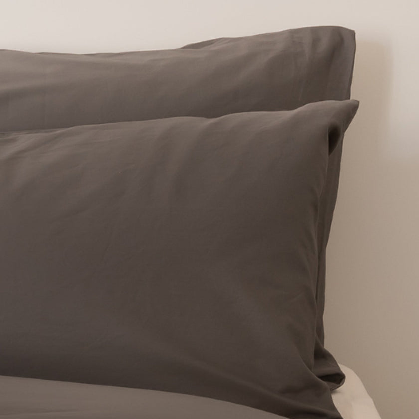 Egyptian cotton pillowcase | Satin 400TC | Anthracite