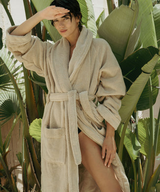 Bathrobe zero-twist cotton | Pebble Beach
