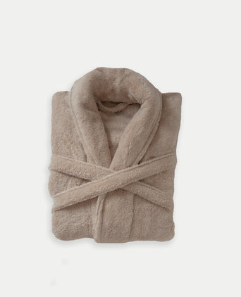 Bathrobe zero-twist cotton | Latte