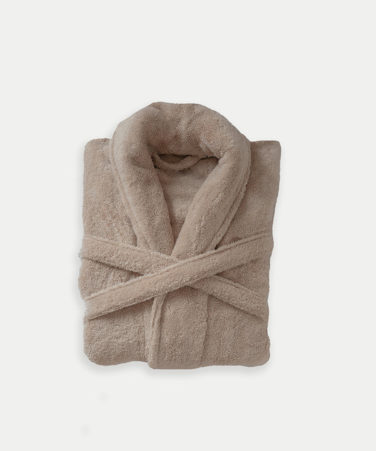 Bathrobe zero-twist cotton | Latte