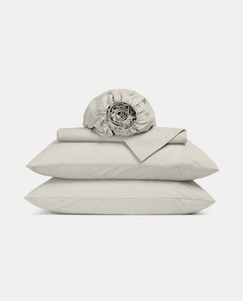 Duvet Cover Set & Fitted Sheet Percale | Greige