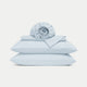 Duvet Cover Set & Fitted Sheet Sateen | Pastel Blue
