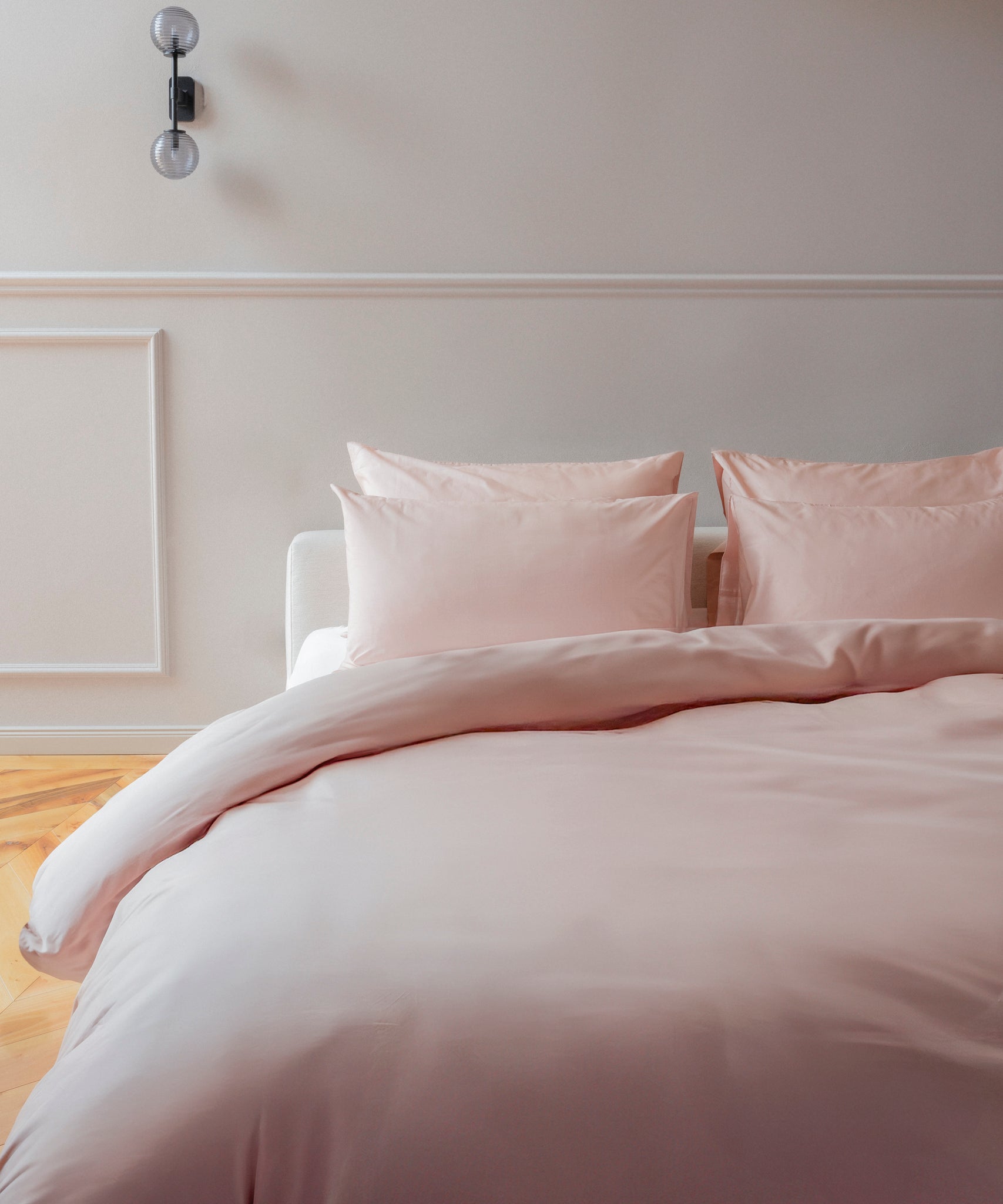 Duvet Cover Set Egyptian Cotton Percale 400 TC | Blush Pink