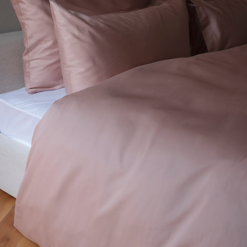 Duvet Cover Set Egyptian Cotton Sateen 400 TC | Blush Pink