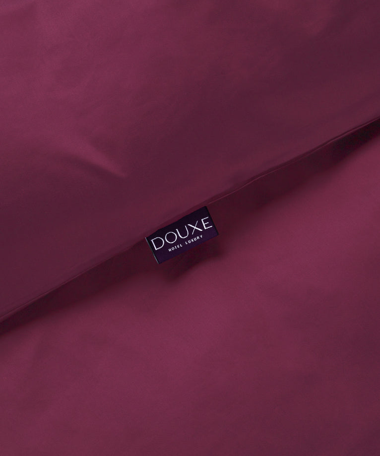 DOUXE Duvet Cover Set Egyptian Cotton Sateen 400TC | Burgundy | Limited Edition