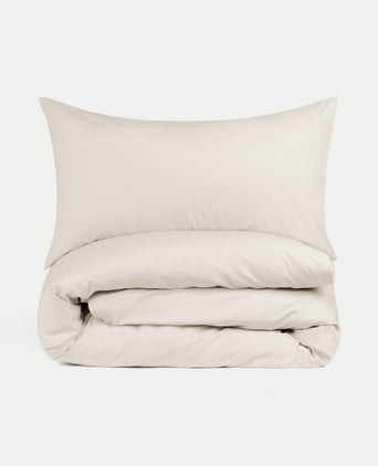 Kids Duvet Cover Egyptian Cotton Percale 400TC Chalk White - Petit Hôtel