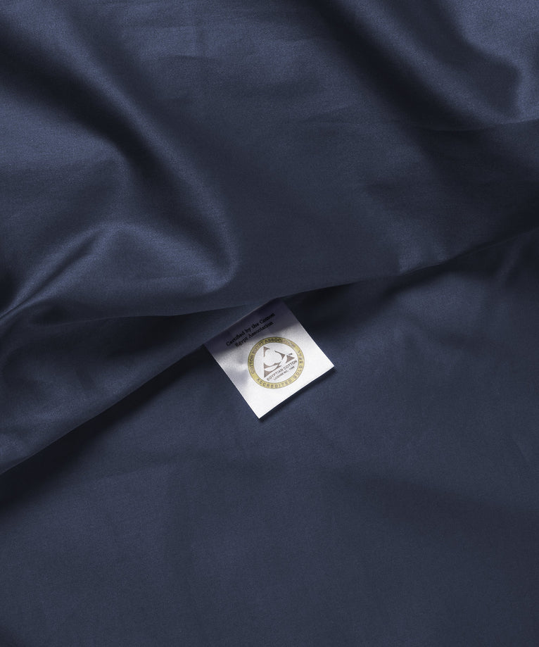Set of 2 Pillowcases Egyptian Cotton Sateen 400TC | Harbour Blue