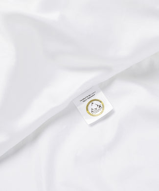 Okura Duvet Cover Set Egyptian Cotton 600TC Sateen | White