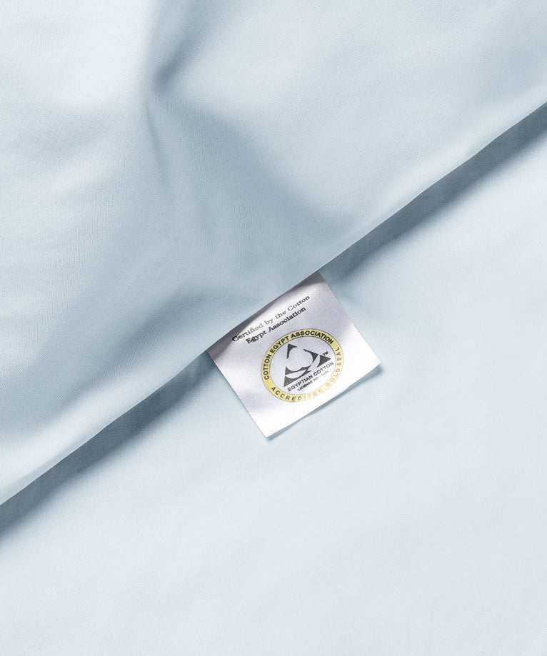 Kids Duvet Cover Egyptian Cotton Percale 400TC Pastel Blue - Petit Hôtel