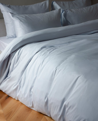 Duvet Cover Set Egyptian Cotton Sateen 400 TC | Pastel Blue