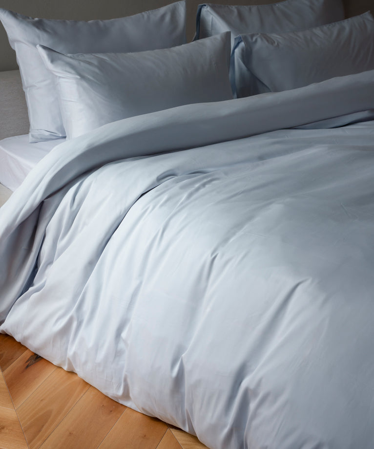 Duvet Cover Set Egyptian Cotton Sateen 400 TC | Pastel Blue