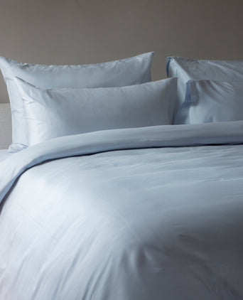 Duvet Cover Set Egyptian Cotton Sateen 400 TC | Pastel Blue