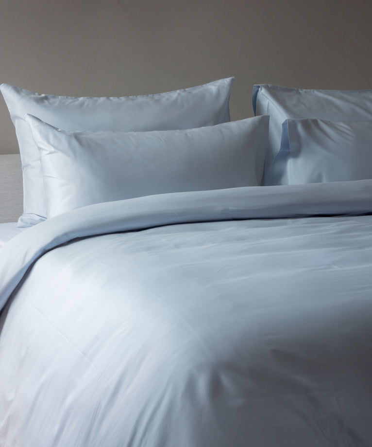 Duvet Cover Set Egyptian Cotton Sateen 400TC | Pastel Blue