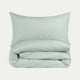 Duvet Cover Set Egyptian Cotton Percale 400 TC | Pastel Green