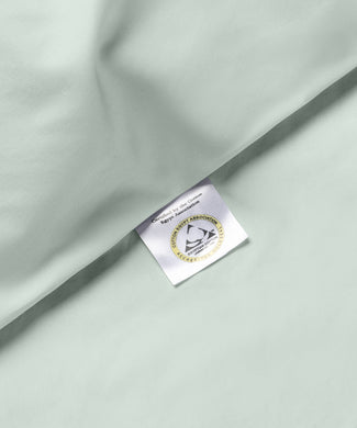 Duvet Cover Set Egyptian Cotton Percale 400 TC | Pastel Green