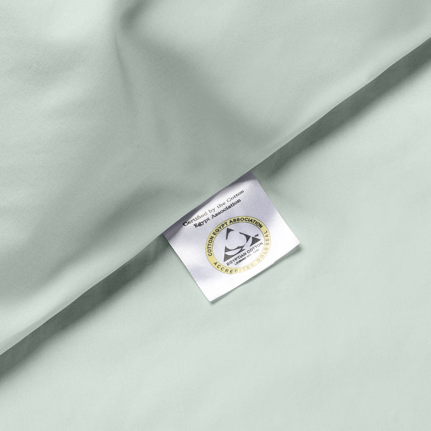 Kids Duvet Cover Egyptian Cotton Percale 400TC Pastel Green - Petit Hôtel