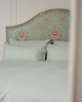 Duvet Cover Set Egyptian Cotton Percale 400 TC | Pastel Green