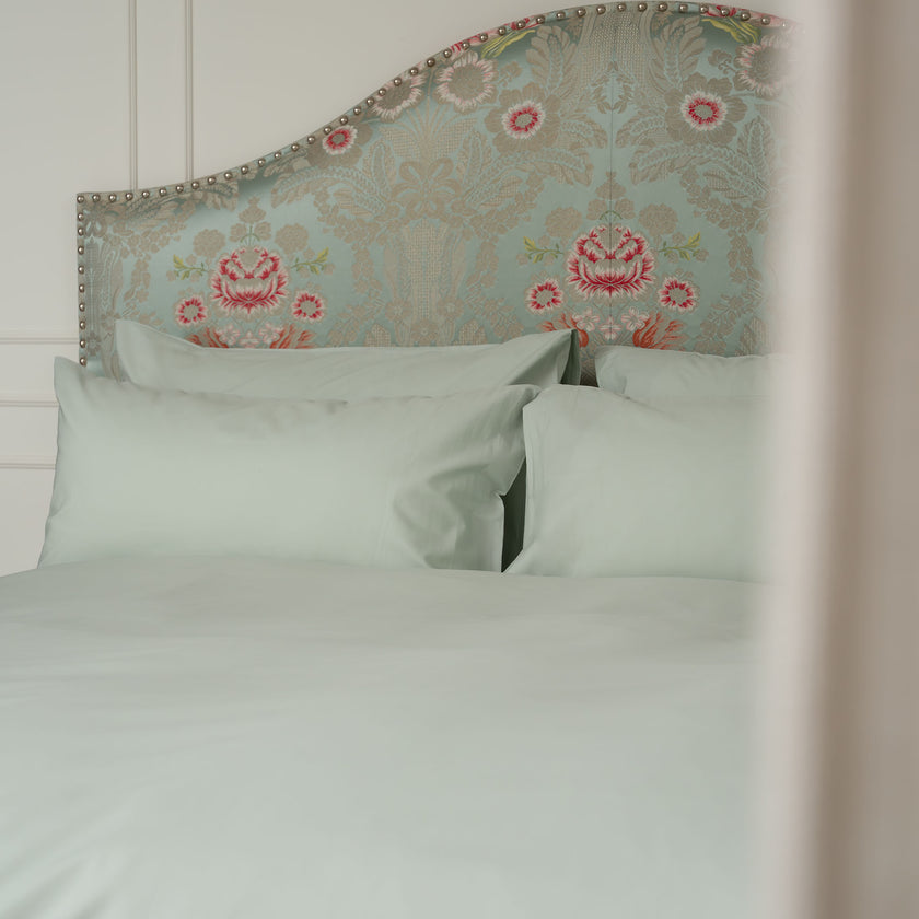 Duvet Cover Set Egyptian Cotton Percale 400 TC | Pastel Green