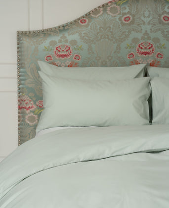 Duvet Cover Set Egyptian Cotton Percale 400 TC | Pastel Green