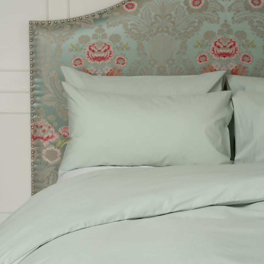 Duvet Cover Set Egyptian Cotton Percale 400 TC | Pastel Green