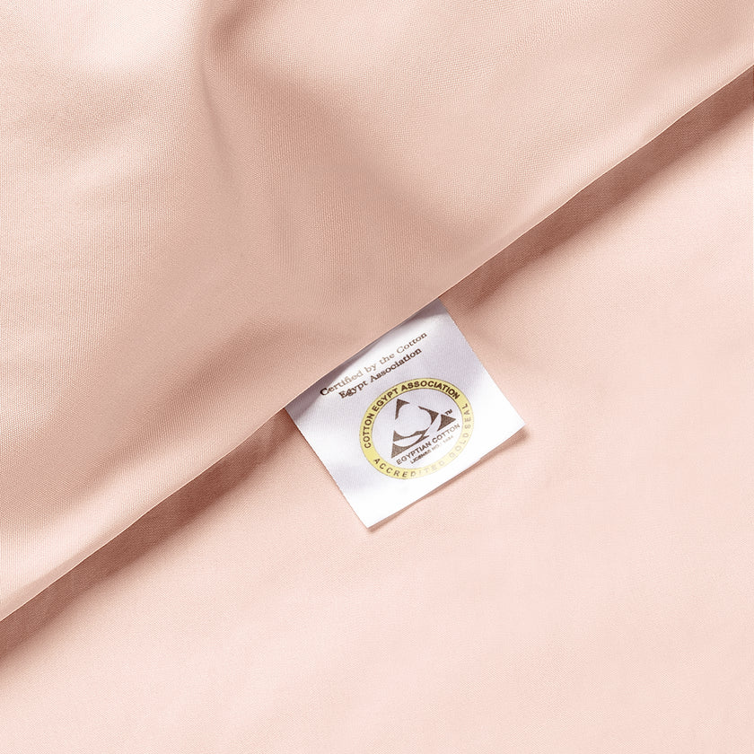 Duvet Cover Set Egyptian Cotton Percale 400TC | Blush Pink